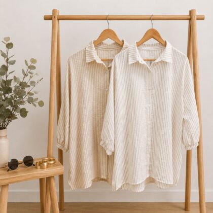 CAMISA DE LINO RAYADA "VANI"